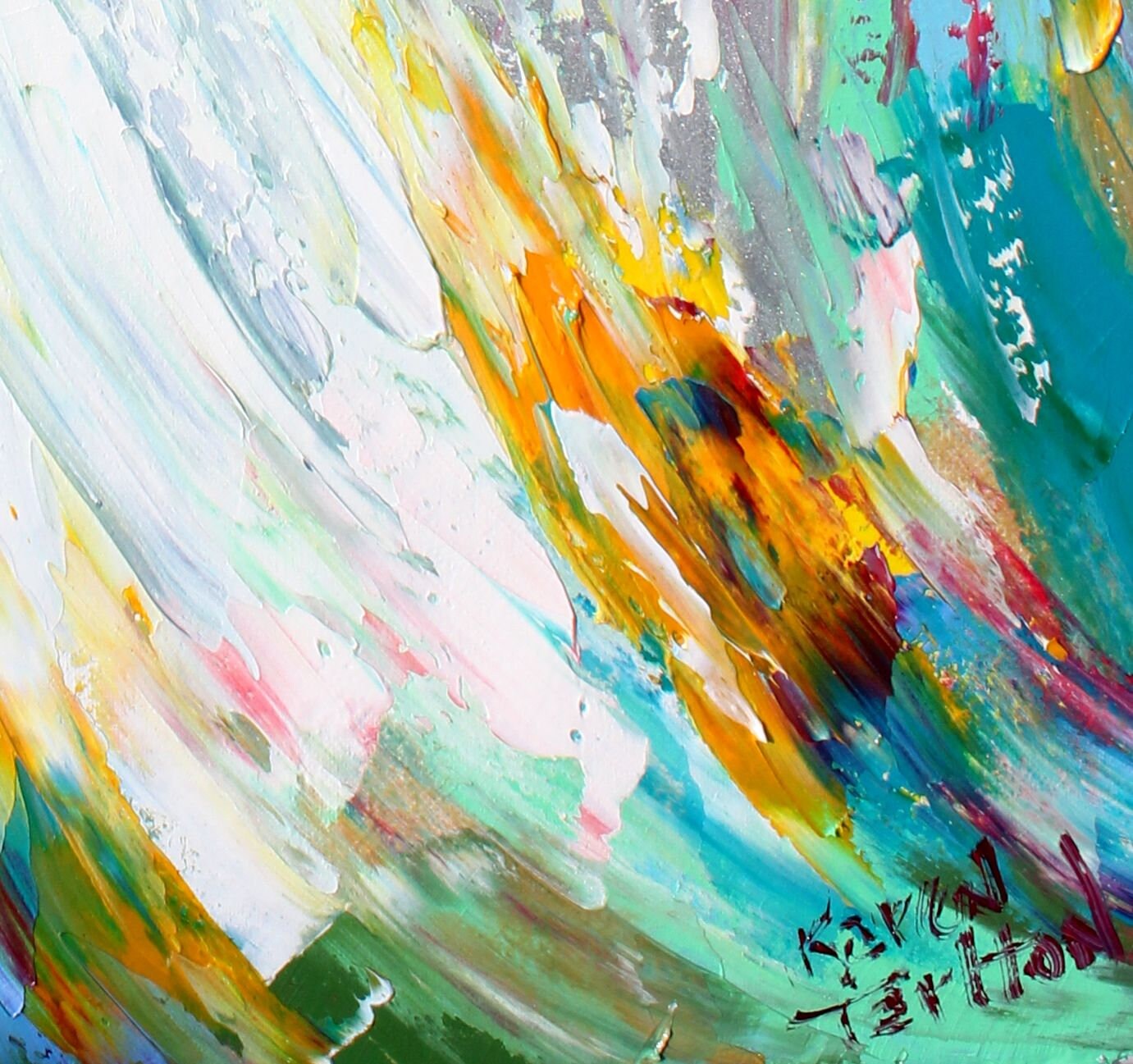 Angel of my Heart painting, original oil, on canvas palette knife