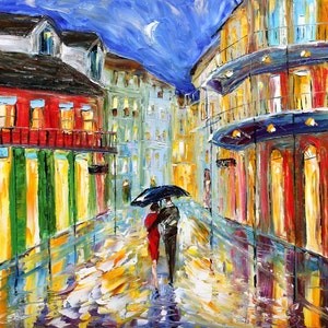 Fine Art Print from oil painting by Karen Tarlton - New Orleans French Quarter Moon