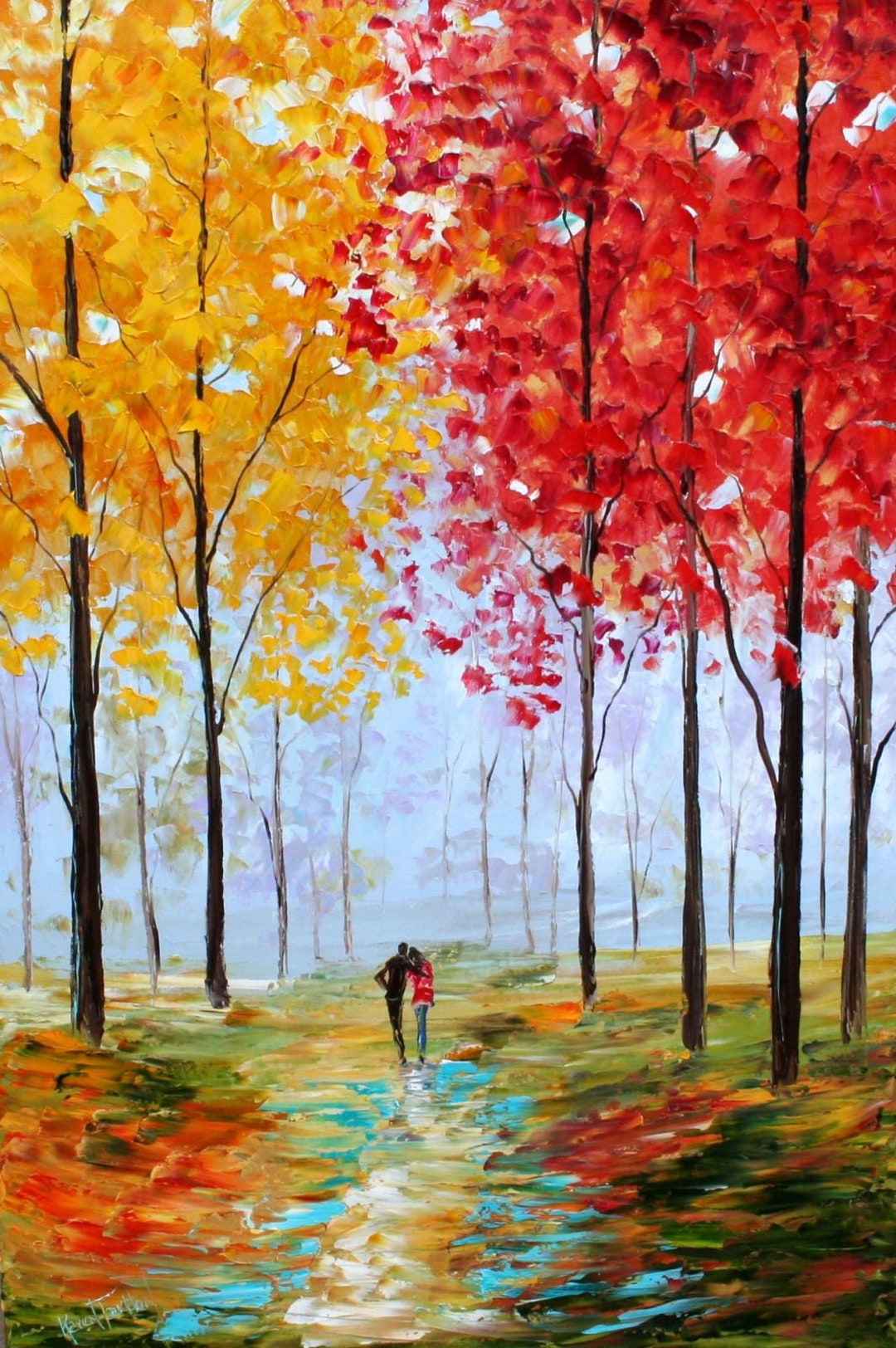 Autumn Melody Canvas Art, Autumn Trees Print, on Canvas Made From Image