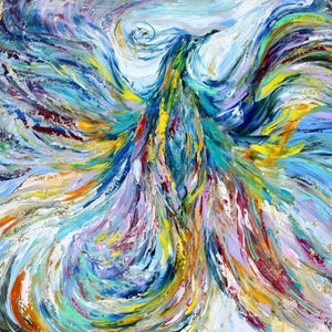 Phoenix print on canvas, made from image of past painting by Karen Tarlton fine art