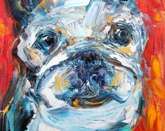 Custom painting, pet portrait Original Oil Commission, impressionistic fine art by Karen Tarlton