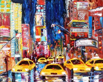 Times Square Leinwand Druck: New York City Landschaft Kunst
