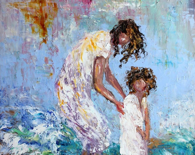 Мать и дитя картина маслом