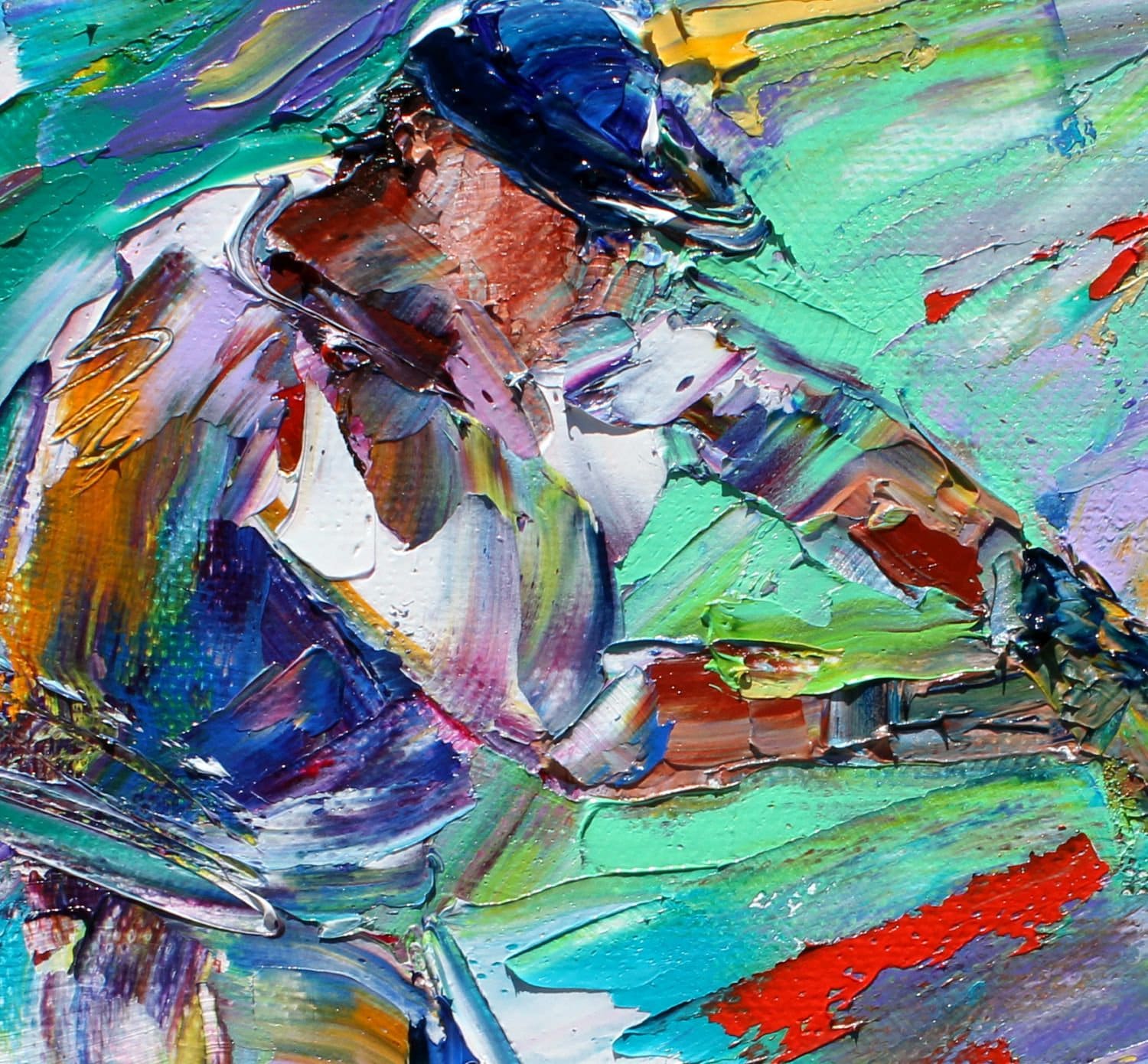 Baseball painting, sports art, canvas painting original ...