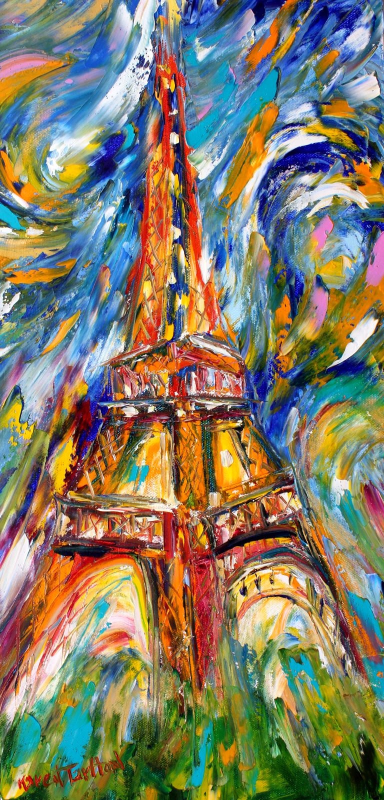 Eiffel tower 2024 abstract painting