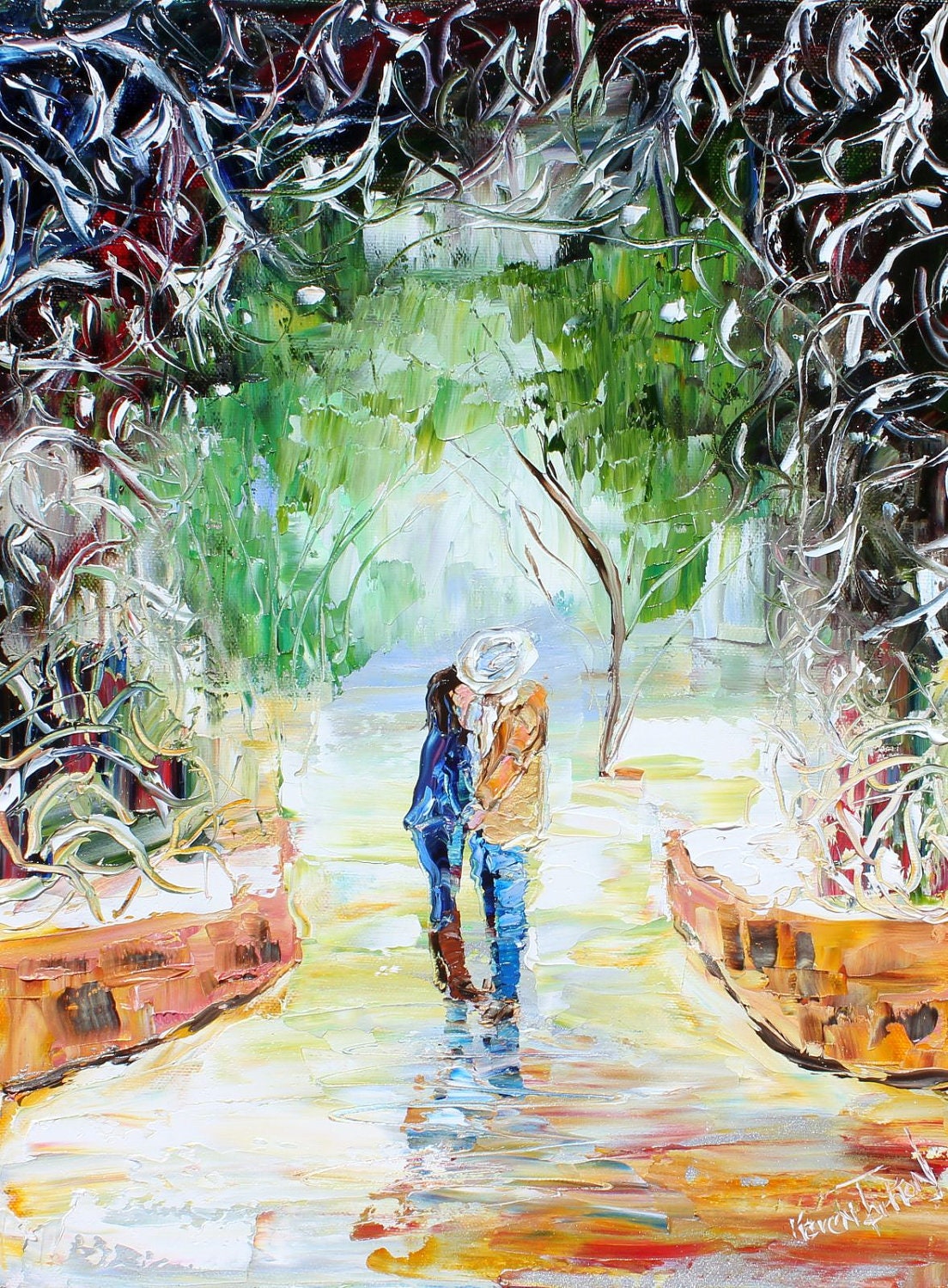 Commission a Custom Original Oil painting Wedding Romance Etsy