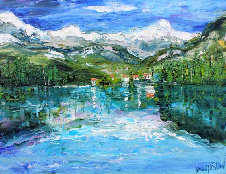 Fine Art Print From Image of Oil Painting Italy Village Etsy