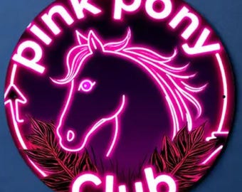 Letrero metálico Chappelle Roan Pink Pony Club de 20 cm de diámetro, resistente a la intemperie (no neón).