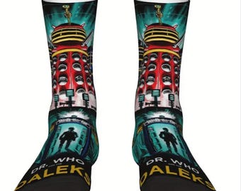 Calcetines Darlek estilo Doctor Who, mezcla de poliéster, talla 6-9 del Reino Unido