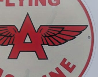 Pegatina de plástico autoadhesiva de estilo vintage Flying A para remolque de coche, 15 cm de diámetro