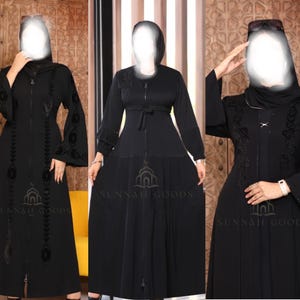 Luxury Black Abaya Collection – With Free Chiffon Hijab