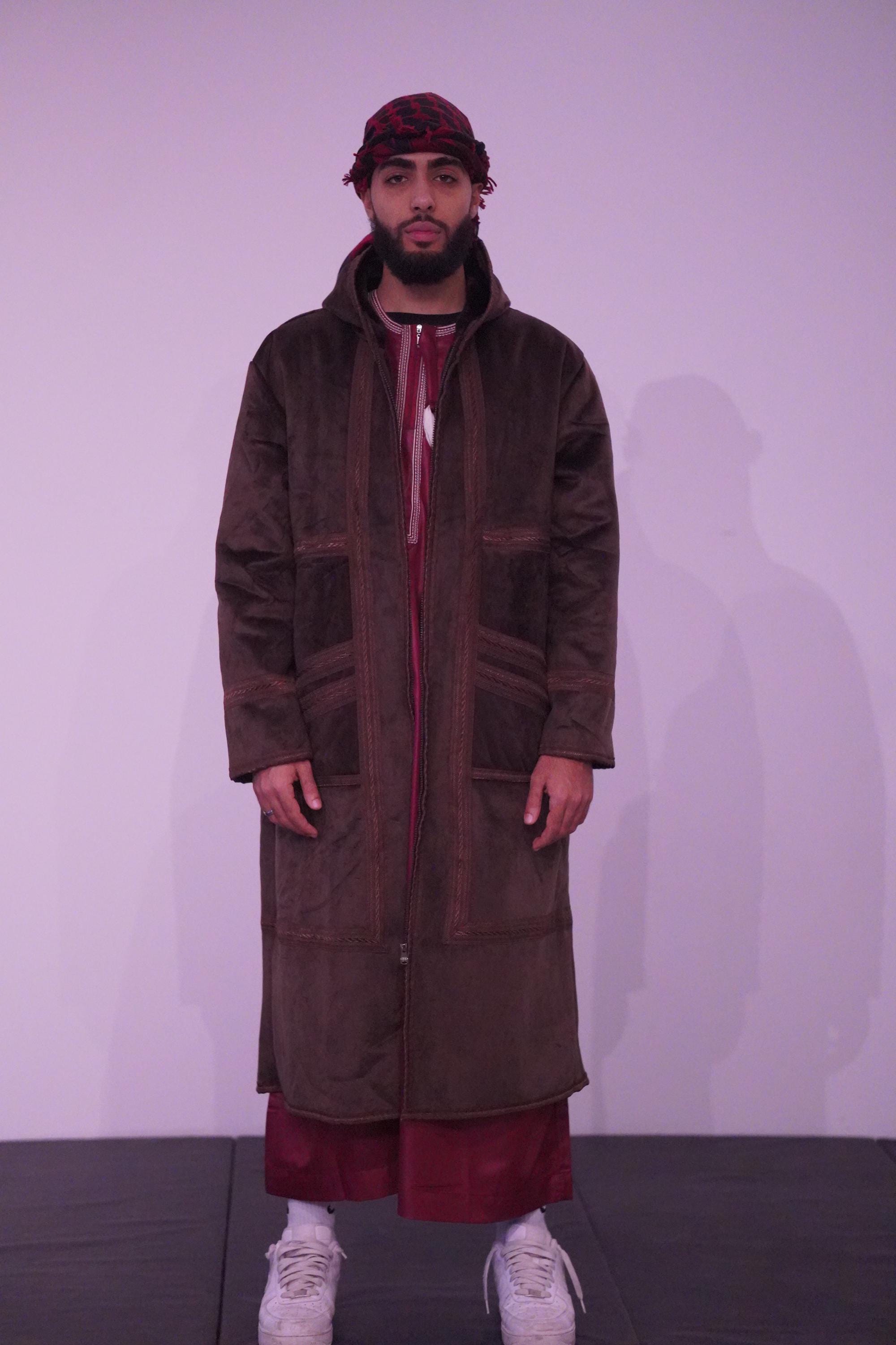 Luxury Moroccan Farwa Coat – Wool & Cotton | Full Zip | Unisex - Etsy