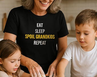 Funny Grandma T-Shirt | Eat Sleep Spoil Grandkids Repeat Tee