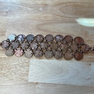 Penny Bracelet Men’s or Women’s. This is a very unique, one of a kind, handcrafted piece, that can also have health benefits when wearing.