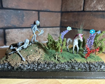 Crazy Skeleton Diorama: The Last Unicorn?
