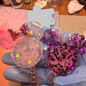 CUSTOM ORDERS: Mickey, Minnie, Badge Reel, Glitter Badge Reel, Nurse Gift, ID Badge Holder, Badge Holder, Glitter