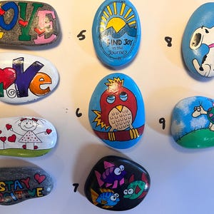 手描きのインスピレーションを与える石：優しさの小石の仲間、デスクデコレーション