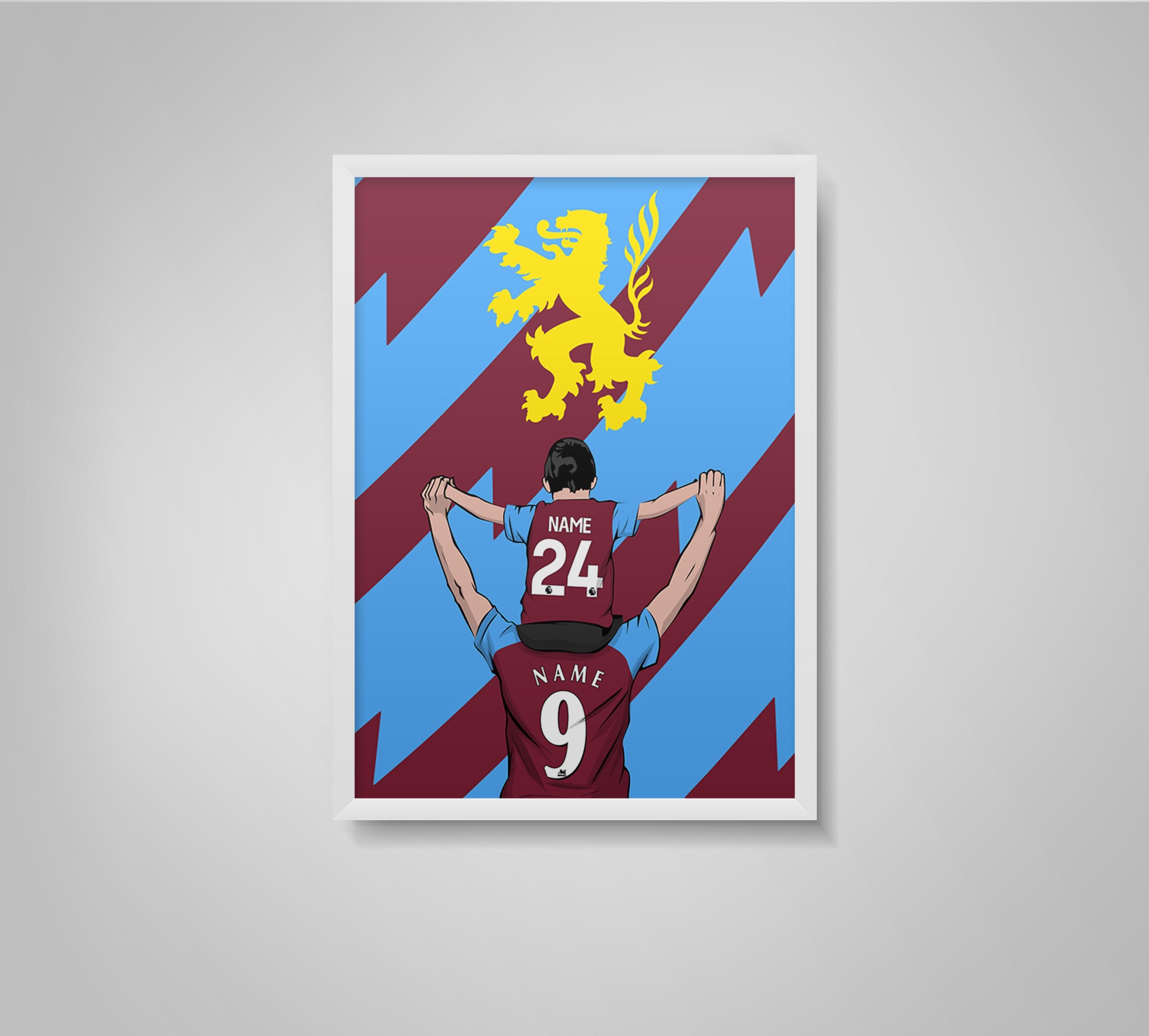 Fanion Aston Villa FC 9x11 Cm – Petit Drapeau Club Anglais, Collection