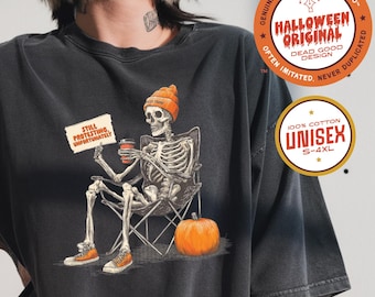 Camiseta de esqueleto anti-Trump con colores cómodos: disfraz político de Halloween