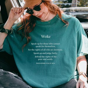 Woke Bible Verse Tee: Christian Social Justice Graphic Shirt