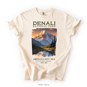 Denali National Park Comfort Colors Shirt: Vintage Hiking Tee