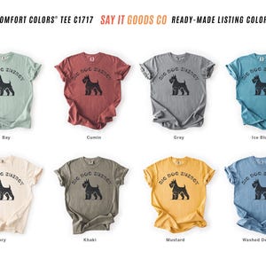 Big Dog Energy Comfort Colors® Shirt featuring a vintage-style schnauzer silhouette with bold, distressed typography. Available in multiple colors, this funny schnauzer t-shirt is perfect for dog lovers, schnauzer owners, and small dogs with big attitudes.