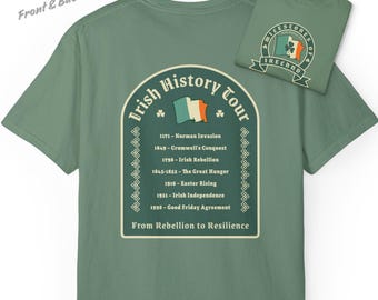 Milestones of Ireland Comfort Colors® Shirt | Irish History Tee | Vintage Irish Pride T-Shirt | St Patrick's Day Gift | Gaelic Heritage Tee