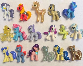 My Little Pony Blind Bag Toys. Assorted ponies. Rare. Mini Figures and Cake Toppers- 10