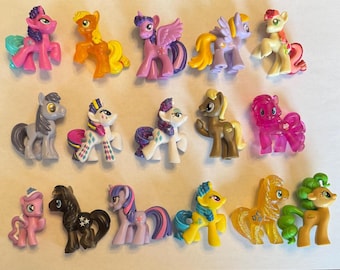 My Little Pony Blind Bag Toys. Assorted ponies. Mini Figures and Cake Toppers- 8