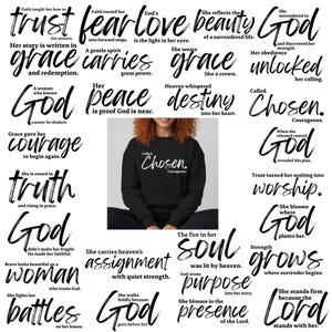 Pacchetto SVG di citazioni di donne cristiane / Progetti tipografici di fede (download digitale)