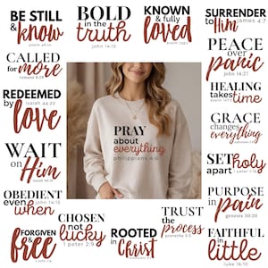 Christian Quote SVG PNG Bundle | Bible Verse Cut Files (Digital Download)