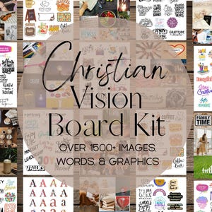 Christian Vision Board Kit: 1500+ Faith Elements for Goal Setting