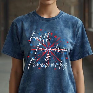 SVG cristiano per il 4 luglio: fuochi d'artificio patriottici - Ispirato alla fede