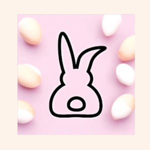 Easter Bunny Cookie Cutter - Cute Spring Bunny Shaped Cutter for Sugar Cookies, Customizable Easter Cookie Decoration