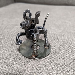 Welded Dog, scrap metal, nuts and bolts art