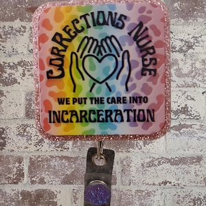 Corrections Nurse Retractable ID Badge, Gifts for Him/Her, Employee gift ideas, Heavy Duty, Crafts Diy