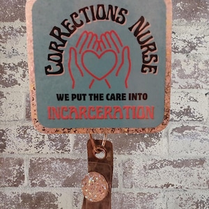 Corrections Nurse Retractable ID Badge, Gifts for Him/Her, Employee gift ideas, Heavy Duty, Crafts Diy