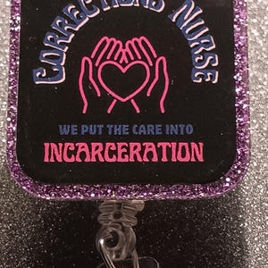 Corrections Nurse Retractable ID Badge, Gifts for Him/Her, Employee gift ideas, Heavy Duty, Crafts Diy
