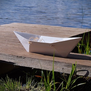 Biodegradable Water Urn for Ashes – Handmade Origami Paper Boat | Large, XL & Custom Sizes