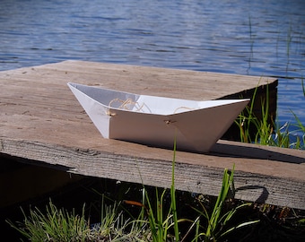 Biodegradable Water Urn for Ashes – Handmade Origami Paper Boat | Large, XL & Custom Sizes