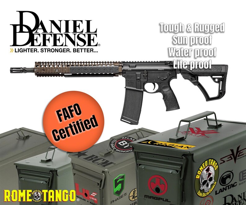 Daniel Defense Rifle Label Daniel Defense Decal - Gun Decal - 3D Png UV Sticker - 2nd Amendment ...
