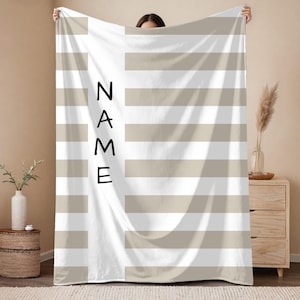 Personalized Minky Baby Blanket: Custom Name, Newborn Gift