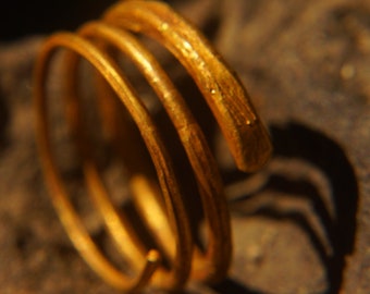 ONE stacking gold ring //24k yellow gold //hammered handmade ring//one of a kind//thin stacking gold ring//24k solid gold//24k wedding ring