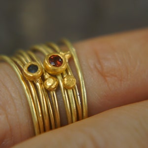 22k Gold Stacking Ring//unique Engagement Ring//handmade One - Etsy