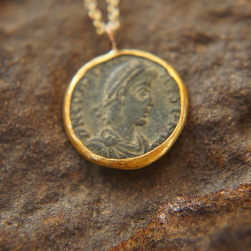 Old Coin Necklace24k Gold Pendant Old 