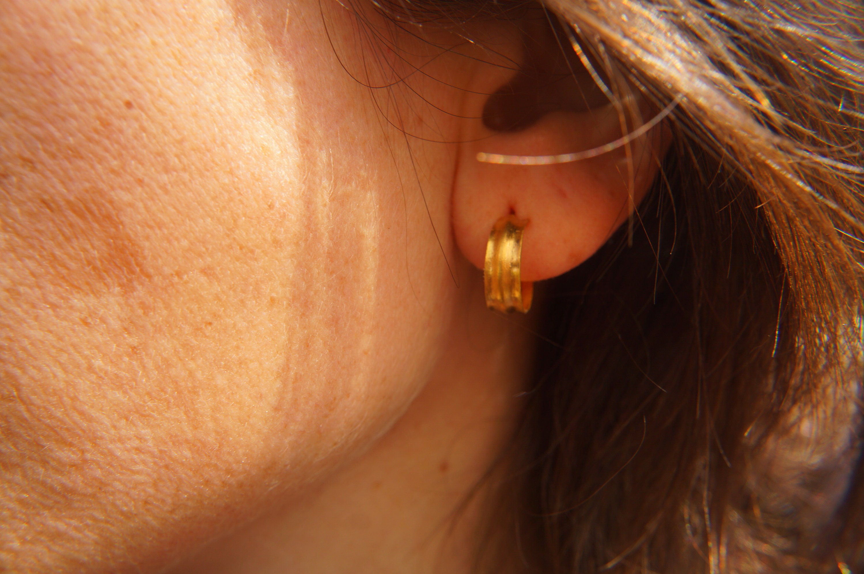 Gold Hoop Earring//24k Gold Hoop Earring//24k Gold Jewelry
