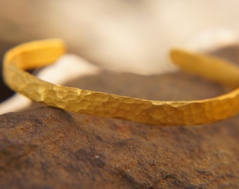 Solid 24k Gold Bracelet//Sizable 24k Gold Bracelet//24k Gold Ancient Rome bracelet//solid gold Hammered Women Men bracelet//artisan bracelet