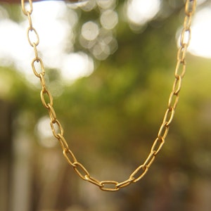 24k gold links necklace//24k handmade links necklace//gold artisan chain//24k gold chain necklace//artisan gold necklace