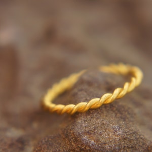 22k gold braided ring//22k braided ring//artisan 22k gold ring//braided ring//special engagement ring//handmade gold ring