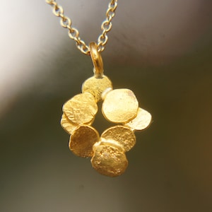 solid 24k gold pendant//gold nugget necklace//big pebble pendant//solid gold pendant//24k gold pendant// solid gold charm//24k gold necklace